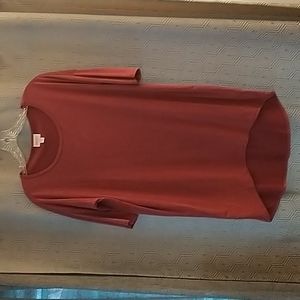 LuLaRoe Red Brick Tunic Size XXS